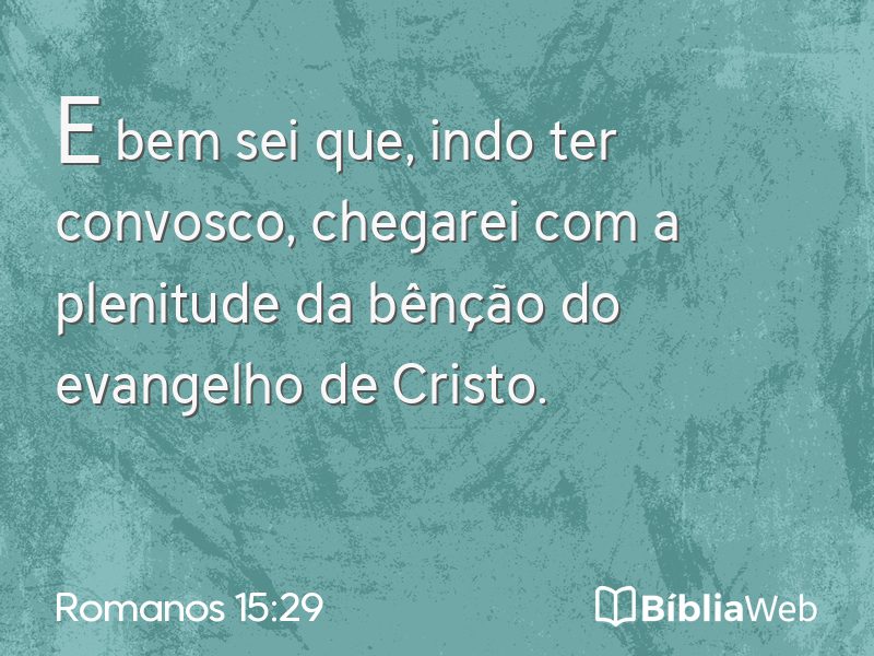 Romanos 15:29 em imagem para compartilhar