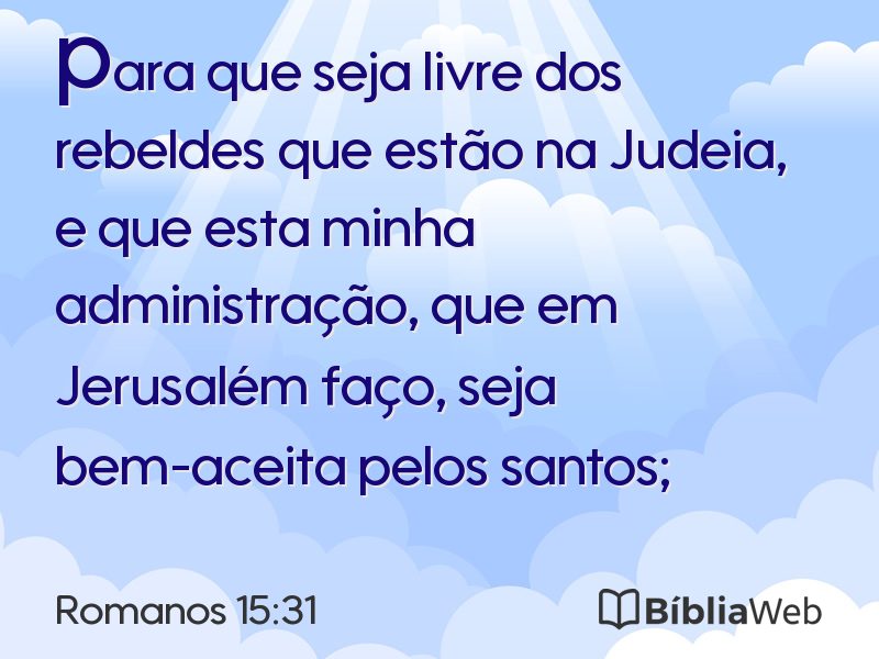 Romanos 15:31 em imagem para compartilhar