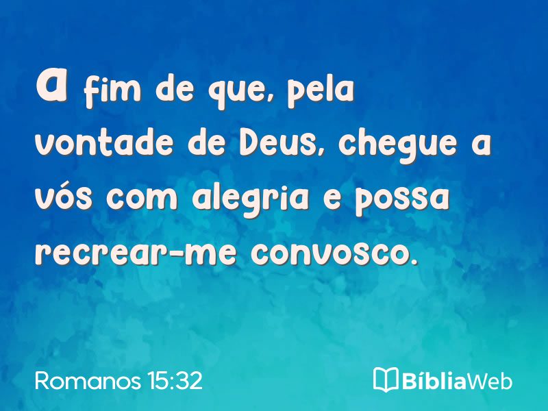Romanos 15:32 em imagem para compartilhar