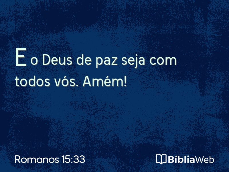 Romanos 15:33 em imagem para compartilhar