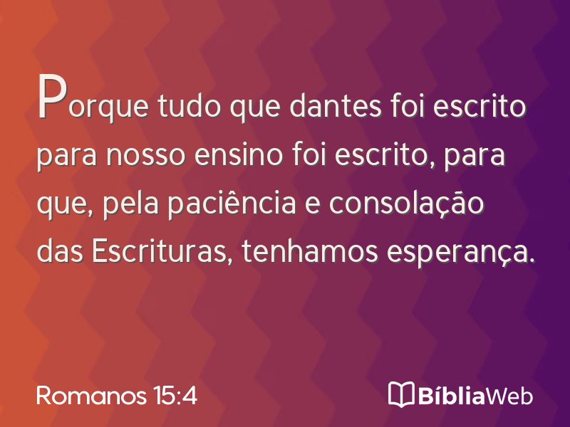 Romanos 15:4 em imagem para compartilhar
