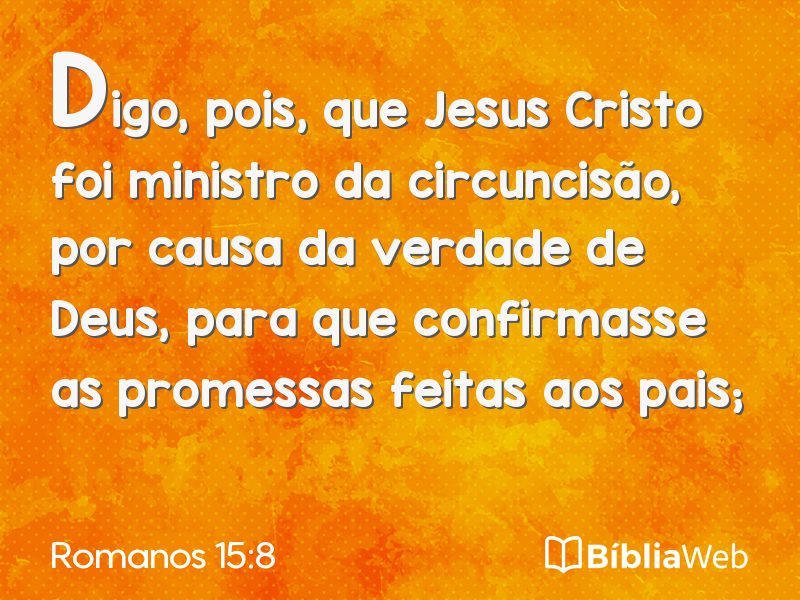 Romanos 15:8 em imagem para compartilhar