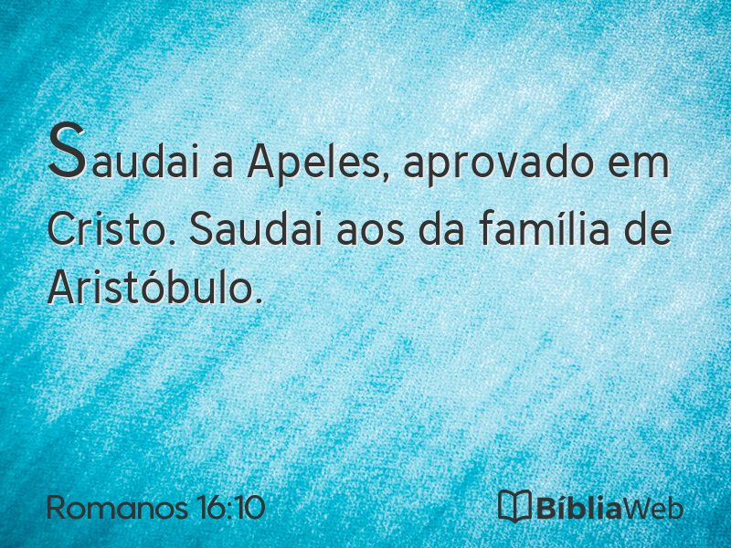 Romanos 16:10 em imagem para compartilhar