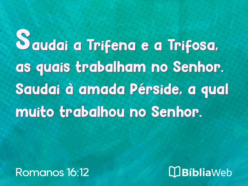 Romanos 16:12 em imagem para compartilhar