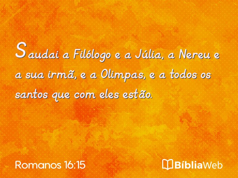 Romanos 16:15 em imagem para compartilhar