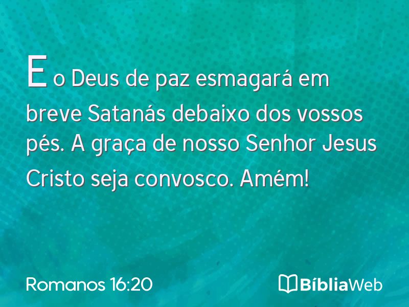 Romanos 16:20 em imagem para compartilhar
