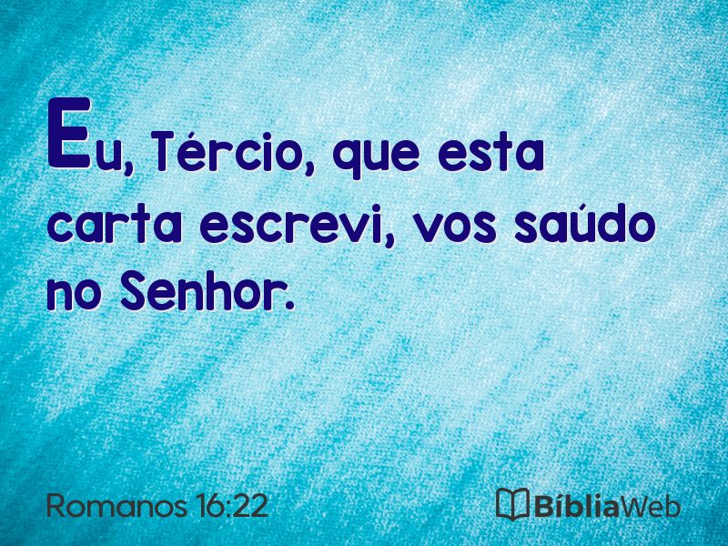 Romanos 16:22 em imagem para compartilhar