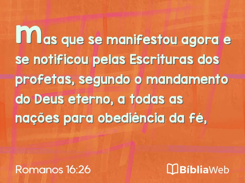 Romanos 16:26 em imagem para compartilhar