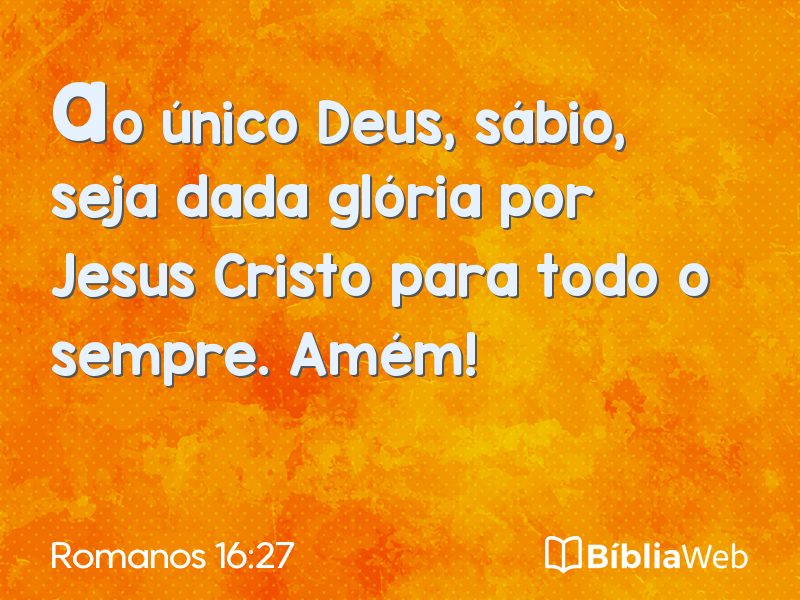 Romanos 16:27 em imagem para compartilhar