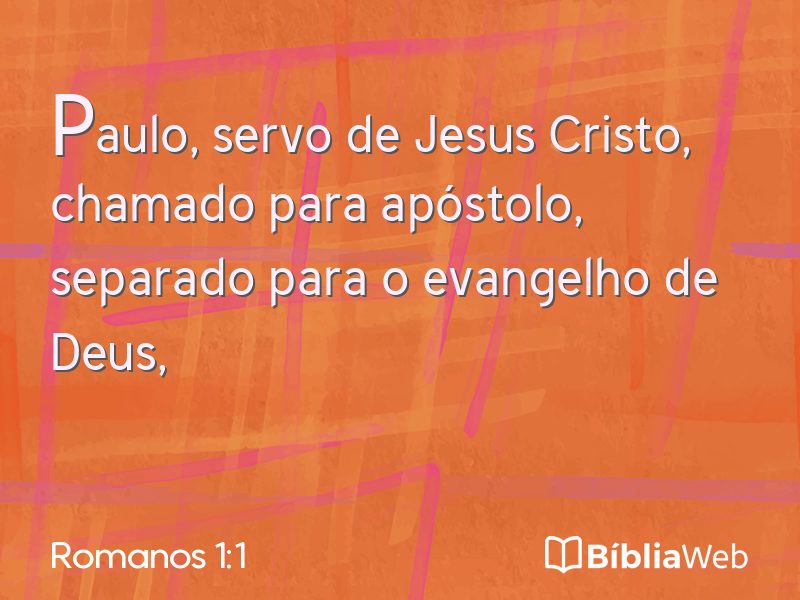 Romanos 1:1 em imagem para compartilhar