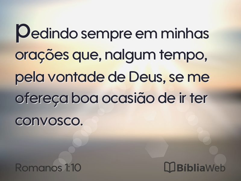 Romanos 1:10 em imagem para compartilhar