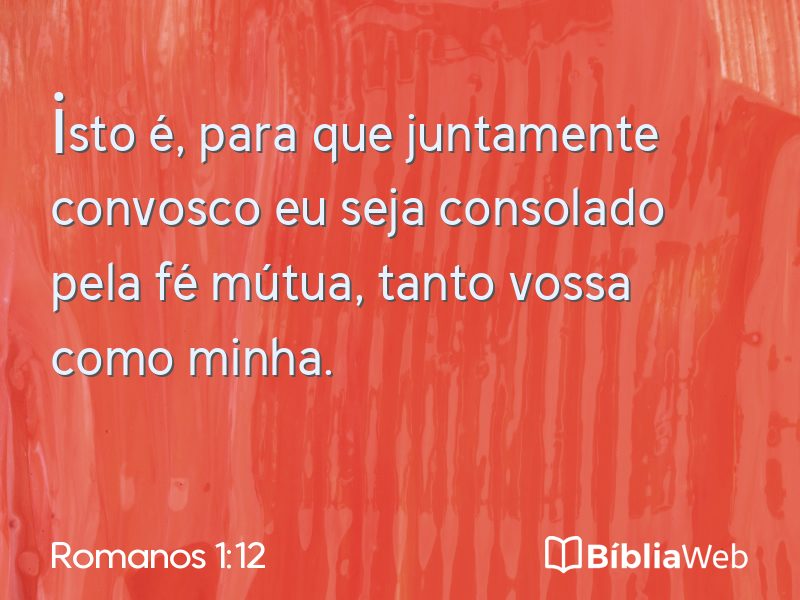 Romanos 1:12 em imagem para compartilhar