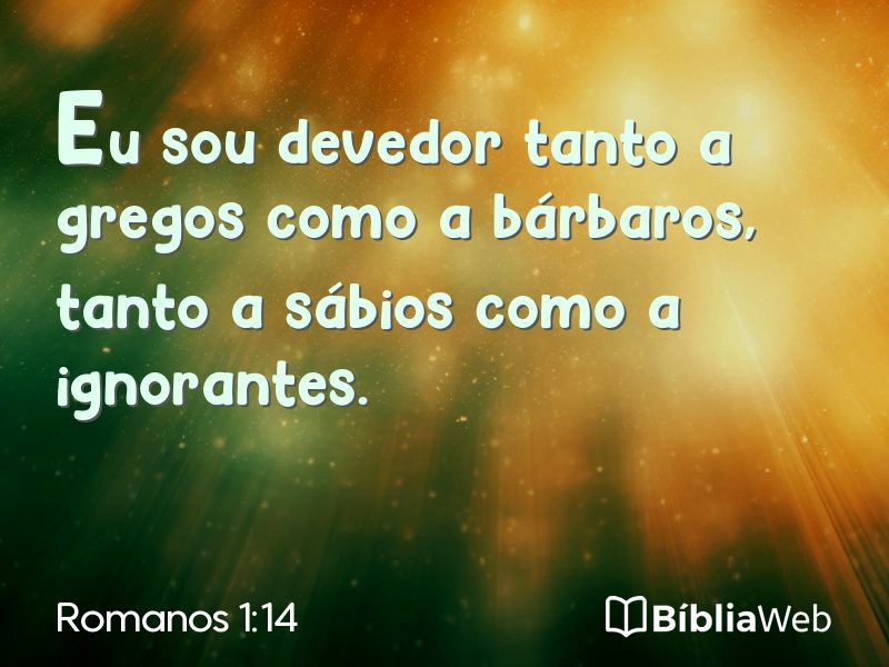 Romanos 1:14 em imagem para compartilhar