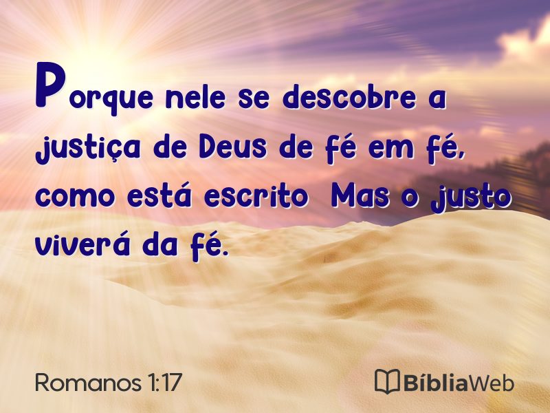 Romanos 1:17 em imagem para compartilhar