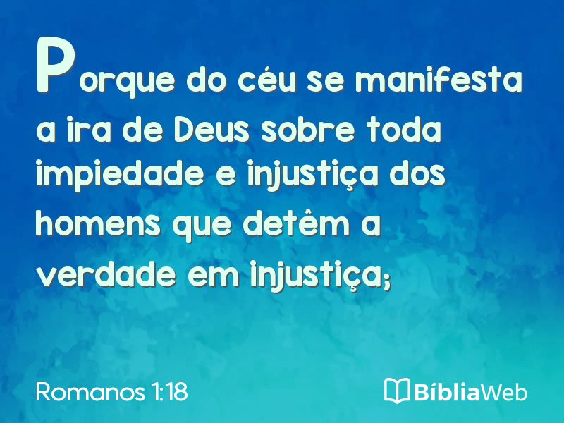 Romanos 1:18 em imagem para compartilhar