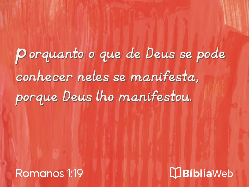 Romanos 1:19 em imagem para compartilhar