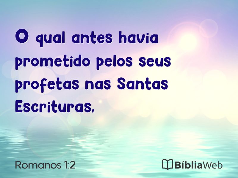 Romanos 1:2 em imagem para compartilhar