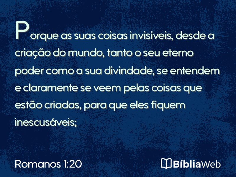 Romanos 1:20 em imagem para compartilhar