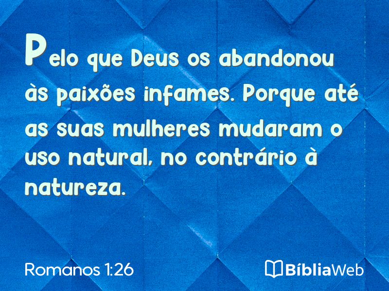 Romanos 1:26 em imagem para compartilhar