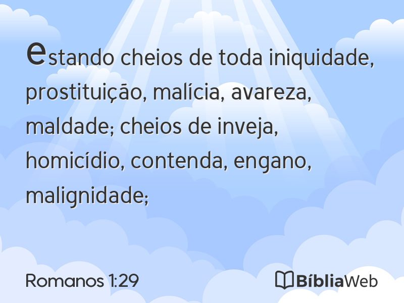 Romanos 1:29 em imagem para compartilhar