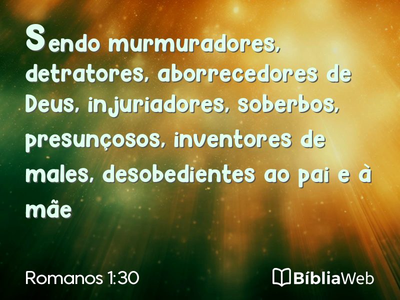 Romanos 1:30 em imagem para compartilhar
