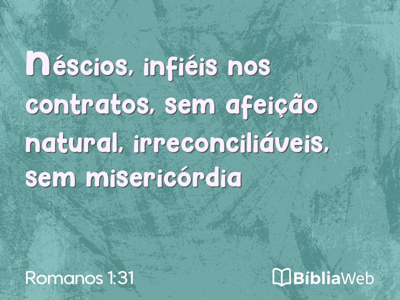 Romanos 1:31 em imagem para compartilhar