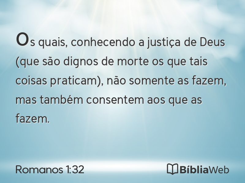 Romanos 1:32 em imagem para compartilhar
