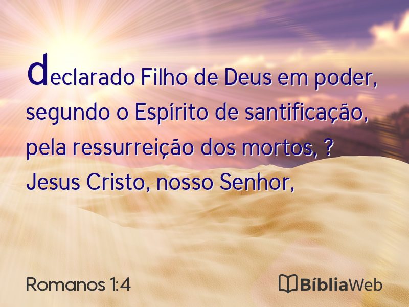 Romanos 1:4 em imagem para compartilhar