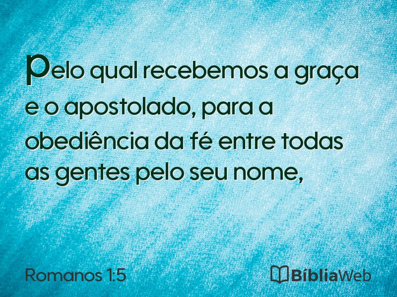 Romanos 1:5 em imagem para compartilhar