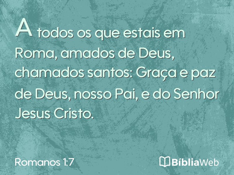 Romanos 1:7 em imagem para compartilhar