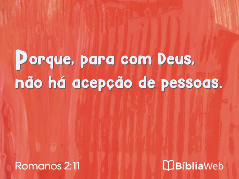 Romanos 2:11 em imagem para compartilhar
