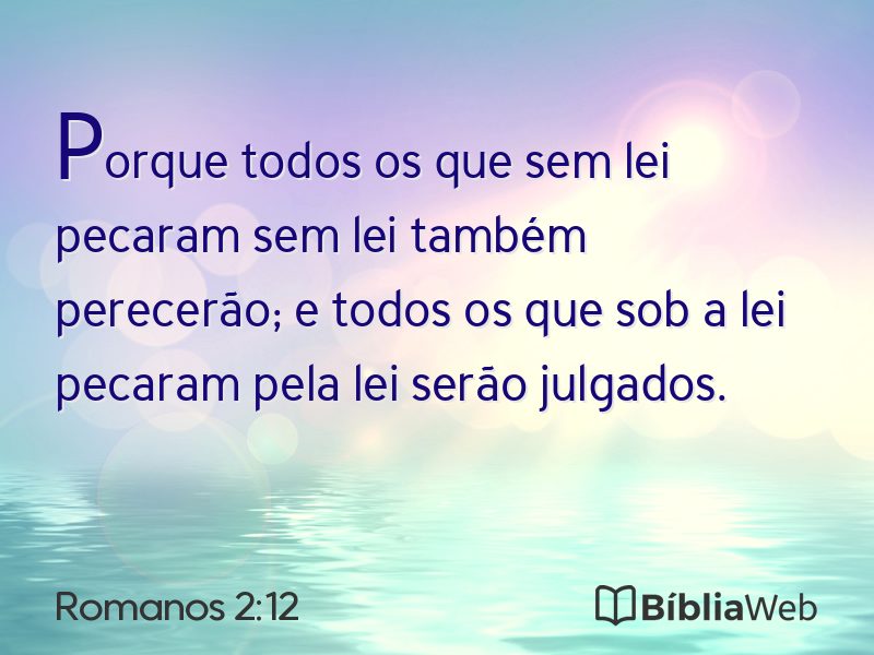 Romanos 2:12 em imagem para compartilhar