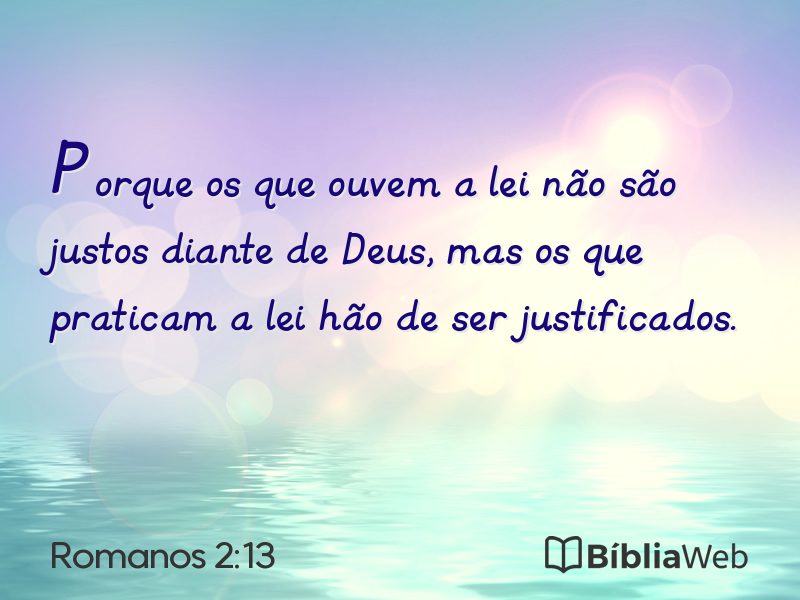 Romanos 2:13 em imagem para compartilhar