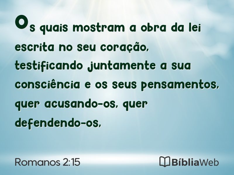 Romanos 2:15 em imagem para compartilhar
