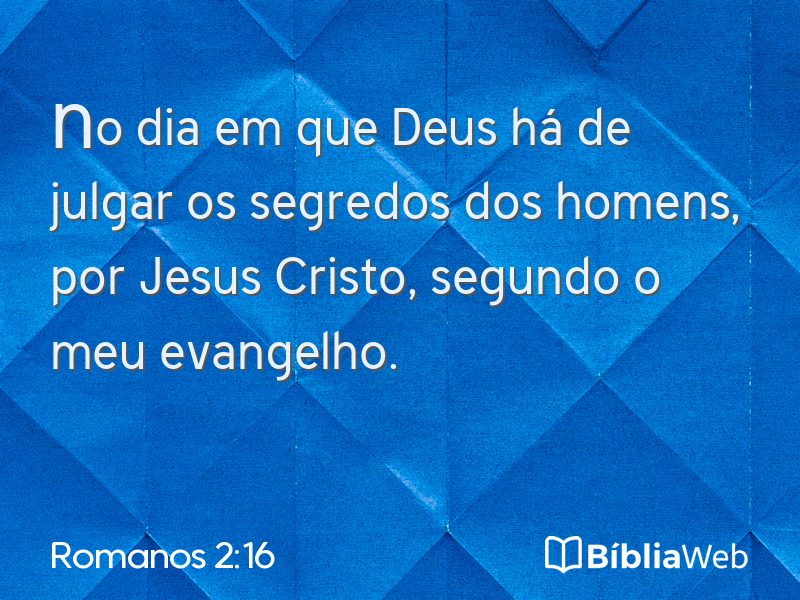 Romanos 2:16 em imagem para compartilhar