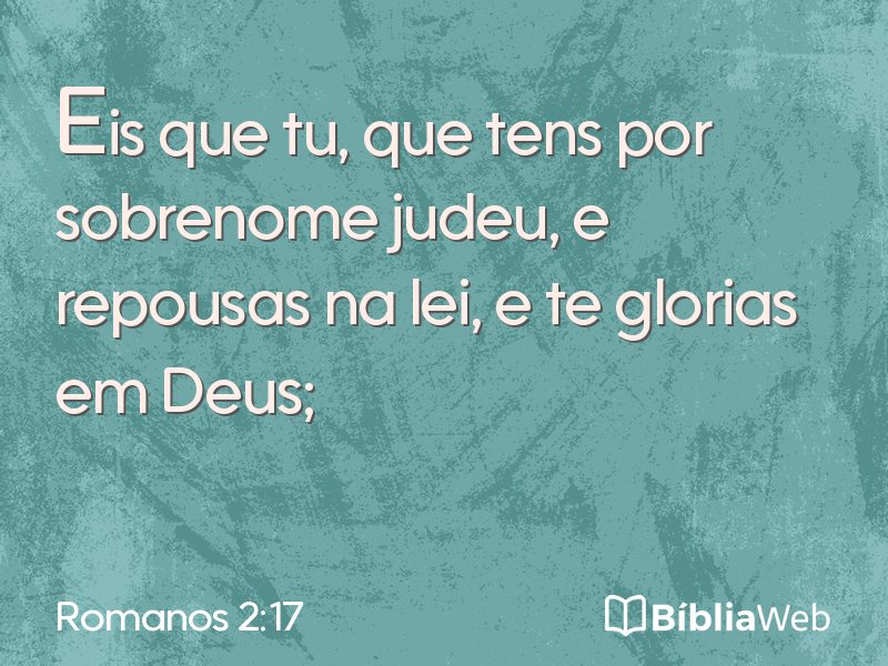 Romanos 2:17 em imagem para compartilhar
