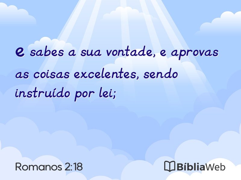 Romanos 2:18 em imagem para compartilhar