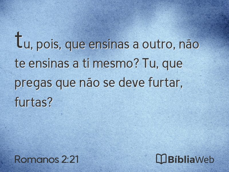 Romanos 2:21 em imagem para compartilhar