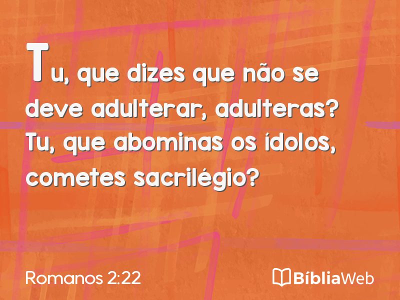 Romanos 2:22 em imagem para compartilhar