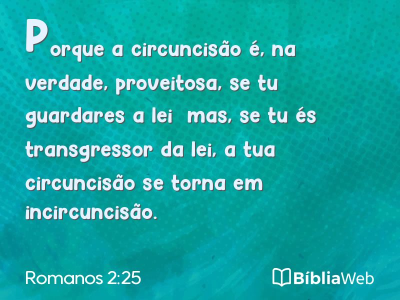 Romanos 2:25 em imagem para compartilhar