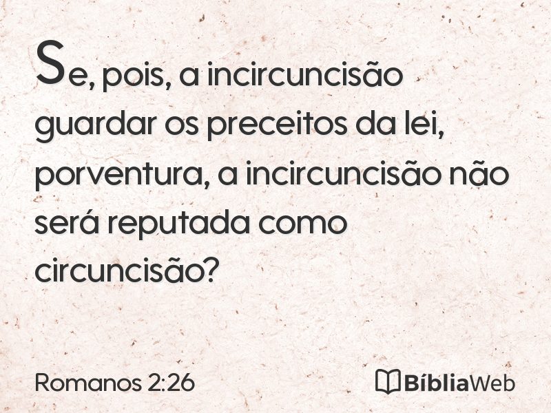 Romanos 2:26 em imagem para compartilhar