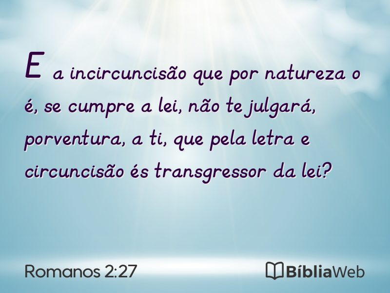 Romanos 2:27 em imagem para compartilhar