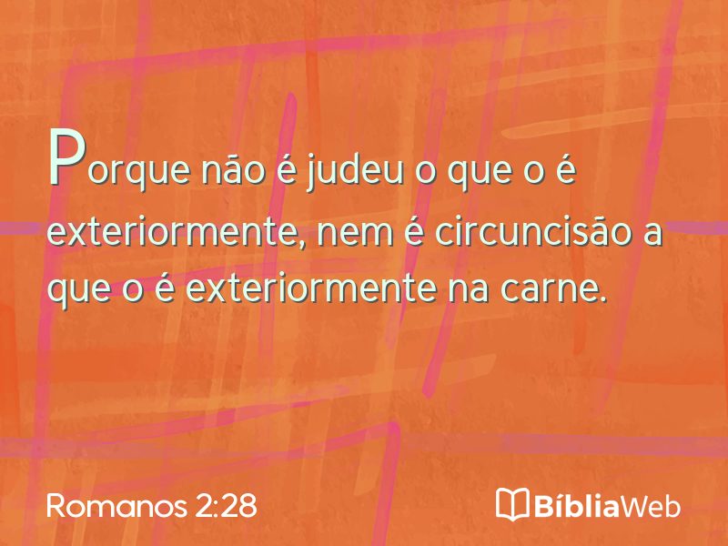 Romanos 2:28 em imagem para compartilhar