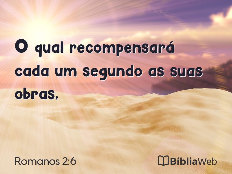 Romanos 2:6 em imagem para compartilhar