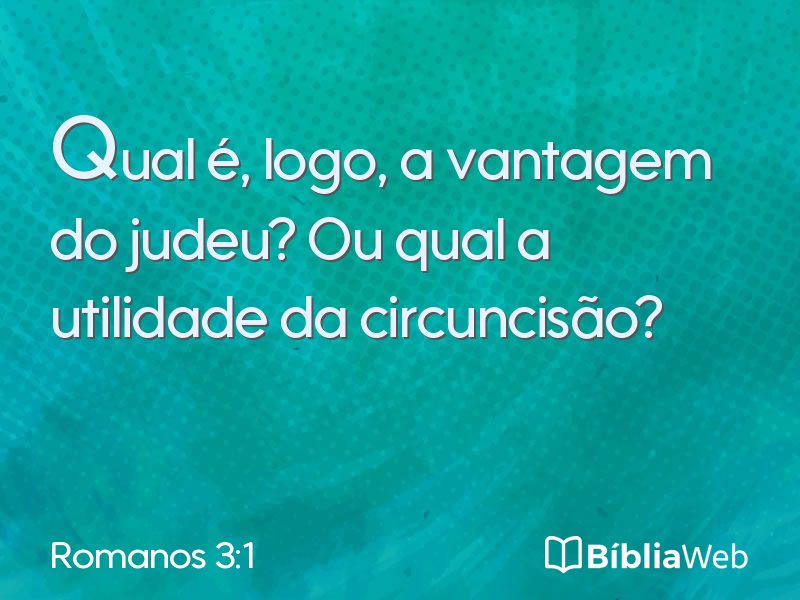 Romanos 3:1 em imagem para compartilhar