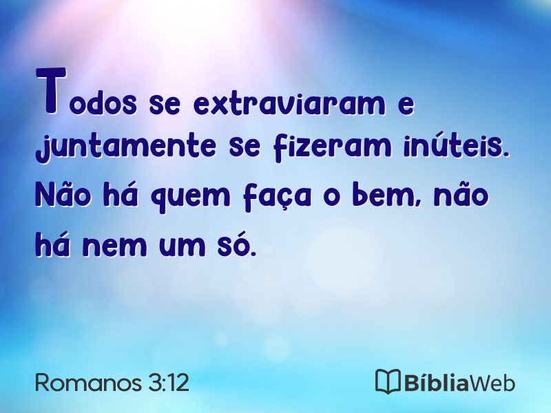 Romanos 3:12 em imagem para compartilhar