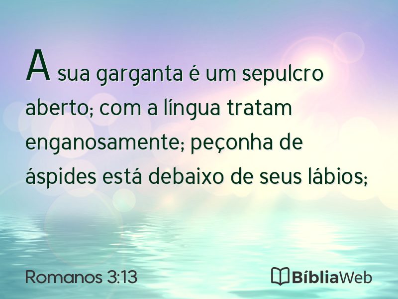 Romanos 3:13 em imagem para compartilhar
