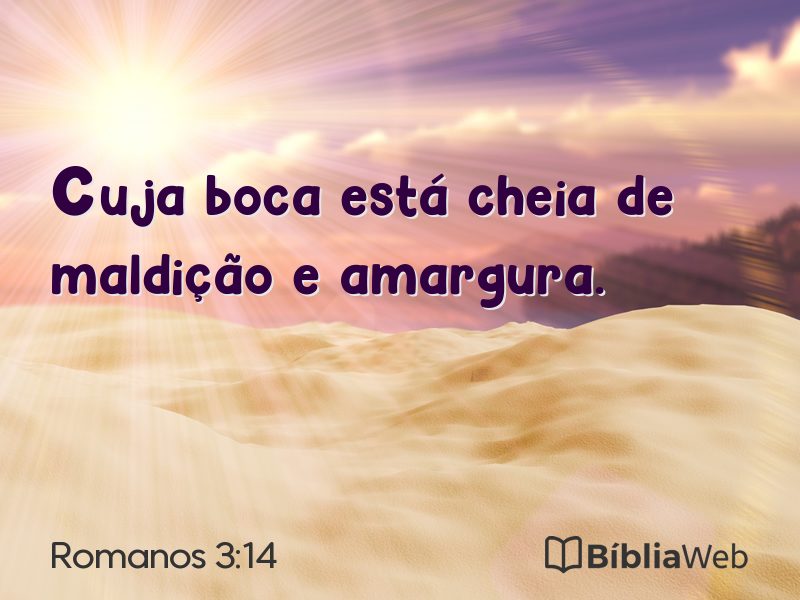 Romanos 3:14 em imagem para compartilhar