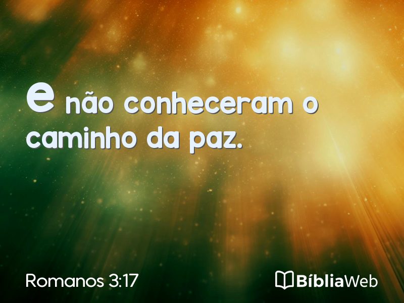 Romanos 3:17 em imagem para compartilhar