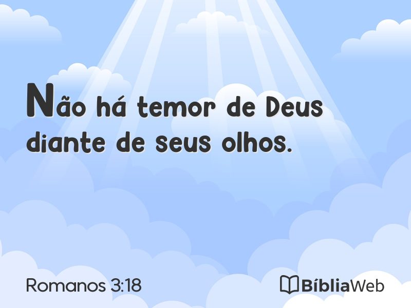 Romanos 3:18 em imagem para compartilhar